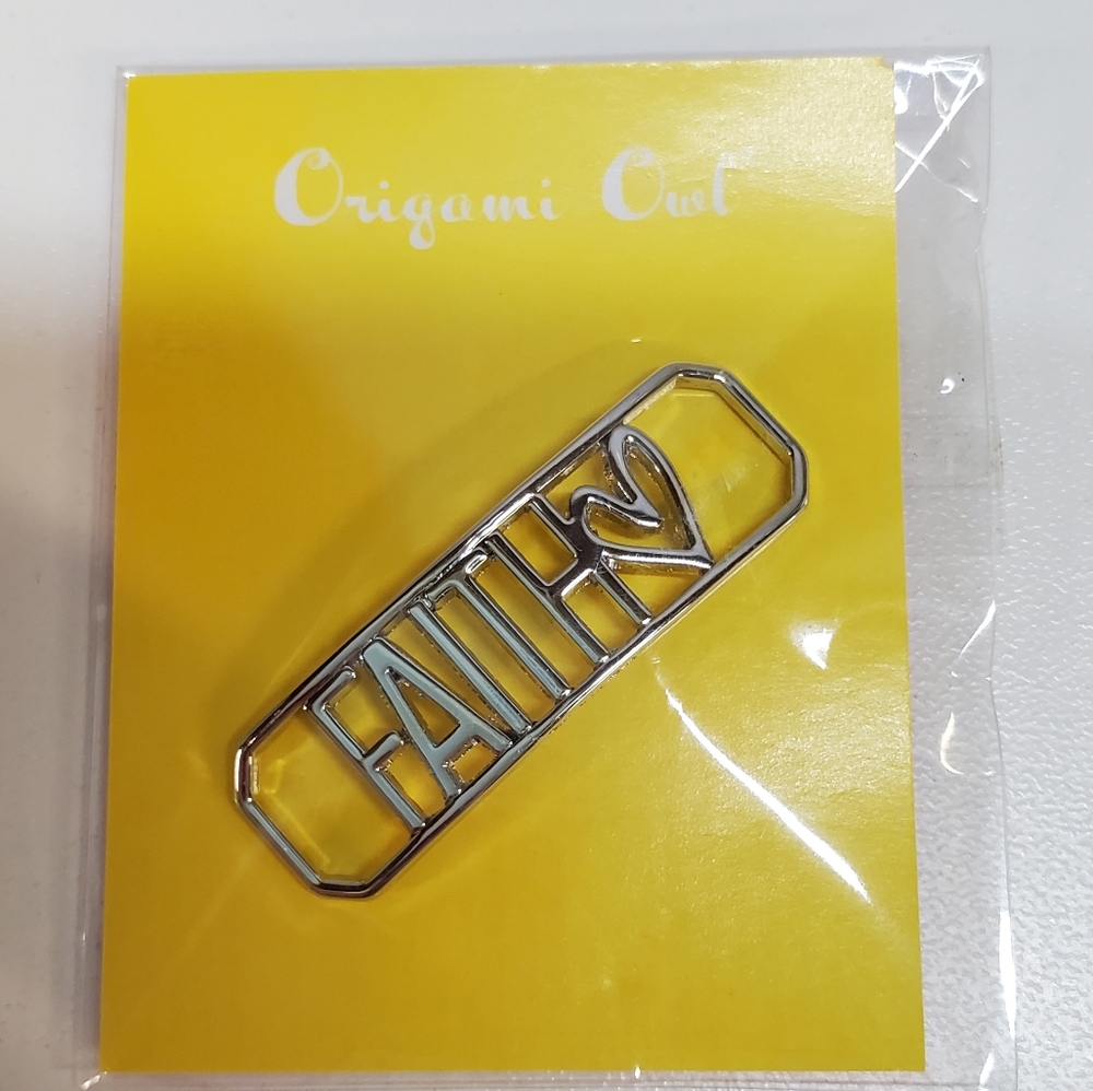 Origami Owl Faith Charm Silver